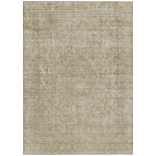 HMS 3' X 5' Brown Beige Abstract Indoor Outdoor Area Rug Handmade Wool Cut Pile for Living Room Bedroom Persian Style Washable