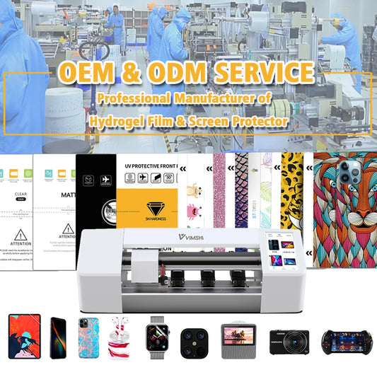 Machine de découpe Vimshi pour protection d'écran en verre trempé TPU grand format, protection hydrogel pour téléphone portable et matériaux PC