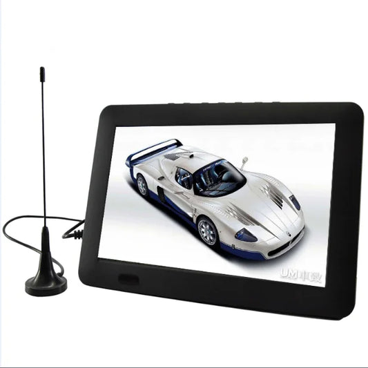 Téléviseur portable 9 pouces, mini-téléviseur intelligent à panneau LED, télévision numérique avec batterie