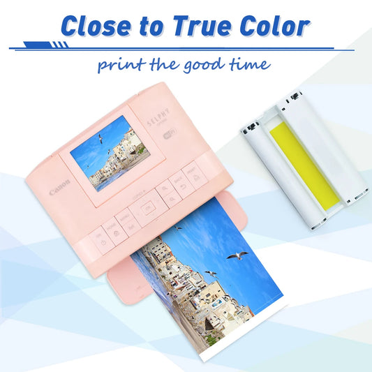 InkExpress Ink Cassette Photo Paper Set Compatible for Canon Selphy CP900 CP910 CP1200 CP1300 Photo Printer KP-36IN KP-108IN