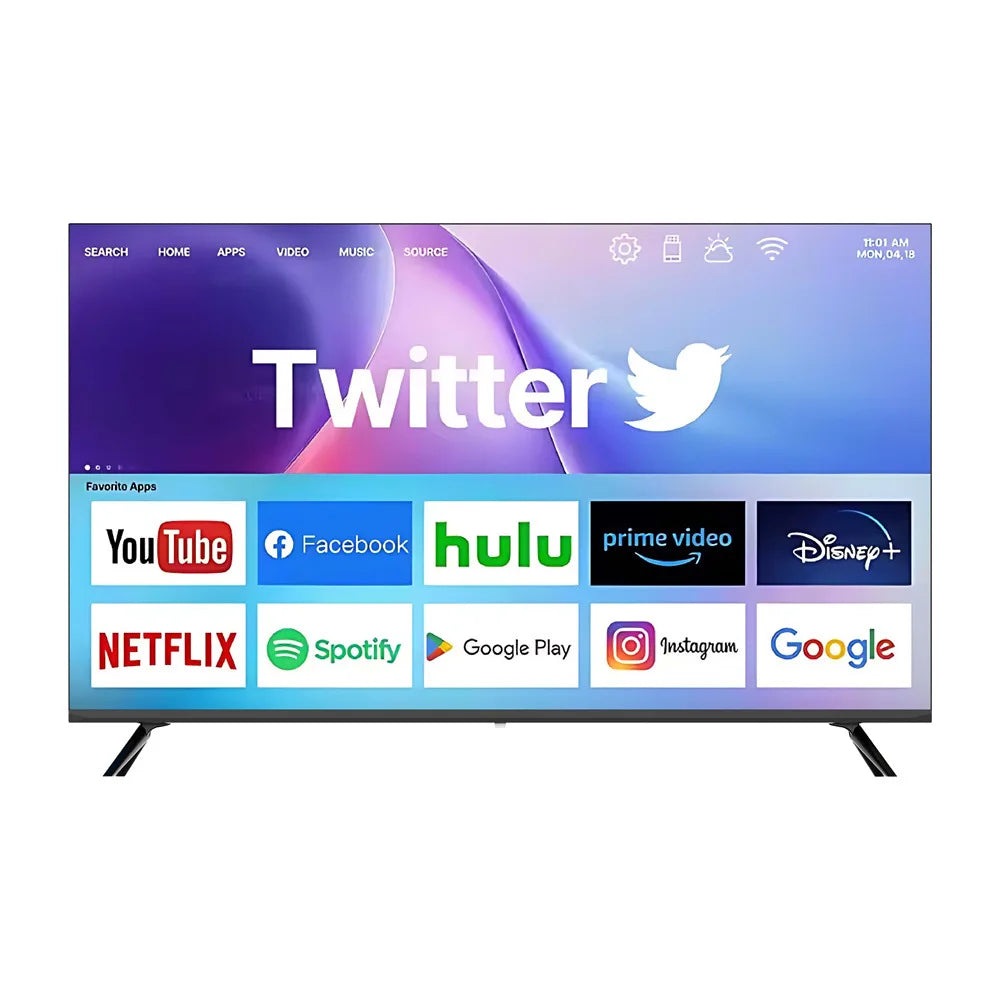 Téléviseur intelligent DLED UHD 4K LED et LCD WiFi personnalisable 32/43/50/55/65 pouces, Android 13.0/14.0