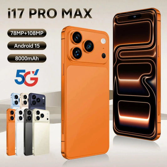 Dernières tendances : Smartphone I17 Pro, téléphone portable 4G/5G de haute qualité avec écran de 6,9 pouces