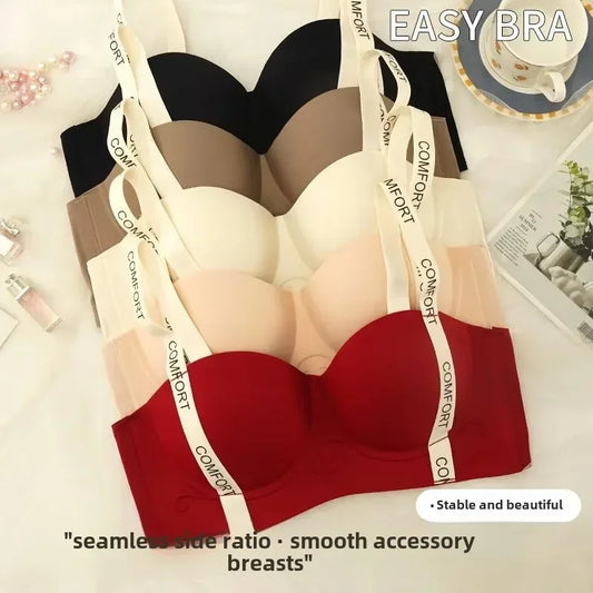 Push Up Bra for Small Breasts Seamless Lift Adjustable Bralette Anti Sag Ringless Design Back Beauty Enhancer 24H Comfort