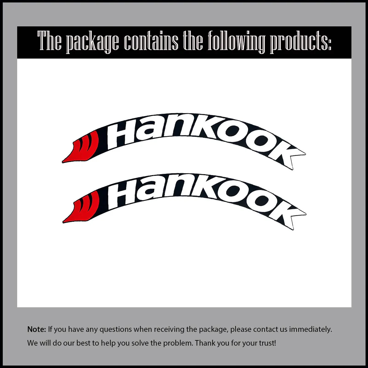 Hankook Universal 3D Auto Waterproof Tire Sticker Car Wheel Rubber Conjoined Lettering Decals Accessories