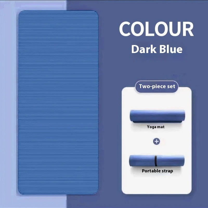 Tapis de yoga athlétique antidérapant de 10 mm pour l'entraînement à domicile, le Pilates et la gymnastique