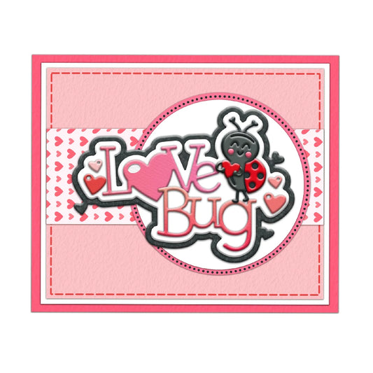MangoCraft Cute Love Bug Cutting Dies Valentine's Day DIY Scrapbooking Supplies Metal Dies Knife Mold For Cards Albums Decor