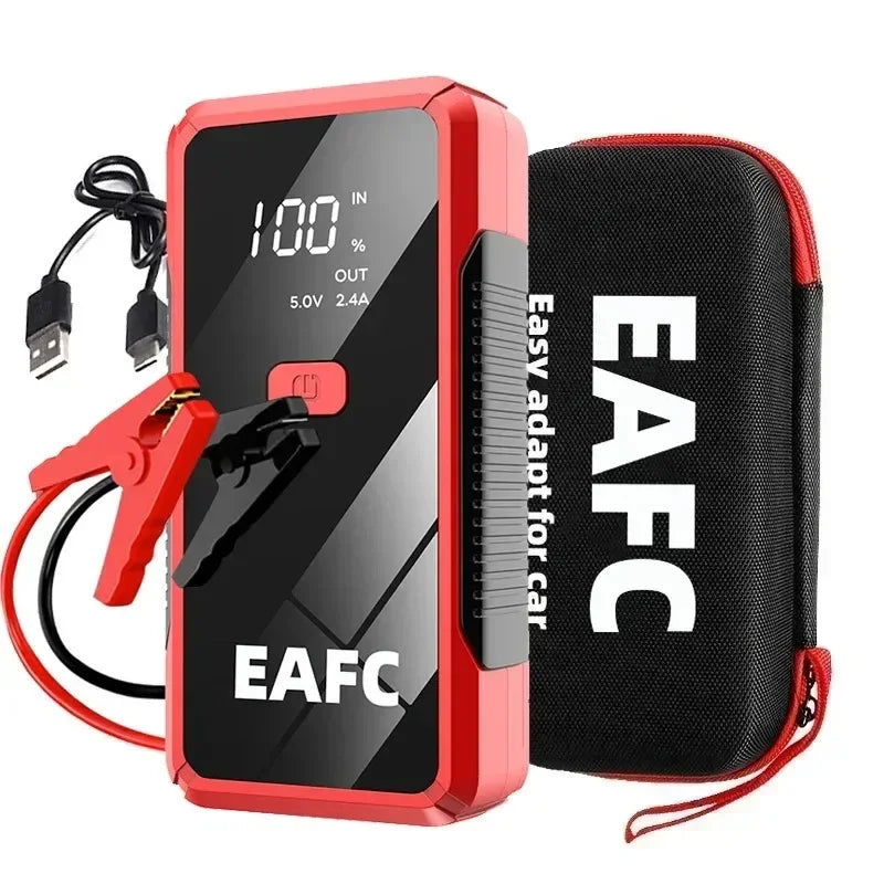 EAFC 12V Car Jump Starter Power Bank Portable Car Battery Booster ChargerStarting Device Auto Emergency Start-up Lighting