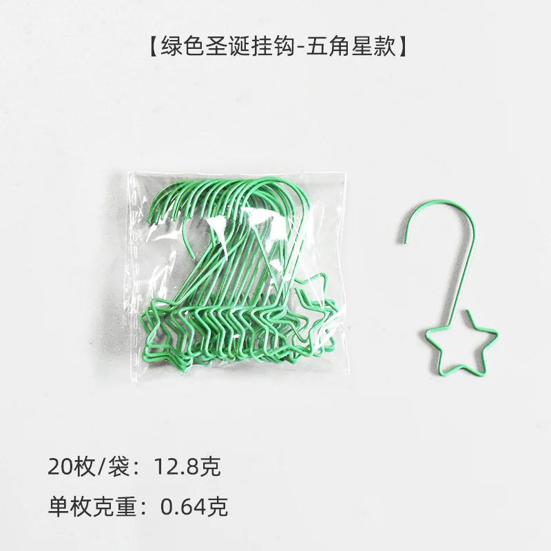 20 pièces/sachet Décorations de Noël Crochets en métal en forme de S Support Boule de Noël à suspendre Décorations pour la maison Noël et le Nouvel An