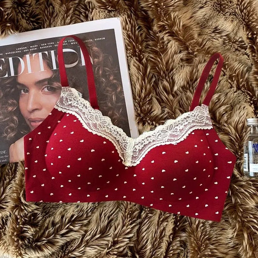 Spitzen-BH Ungepolstert Gr. M-XXL, Desire Romantisch Push Up Büstenhalter für Damen, Leichter Sexy Support Alltagsträger MOYISU