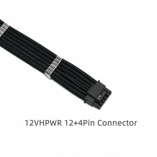 Custom 12VHPWR 12+4Pin to 2pcs PCI-E 8Pin GPU Graphics Video Card 16AWG PCIE 5.0 Cable RTX3090Ti Power Supply Extension Cable