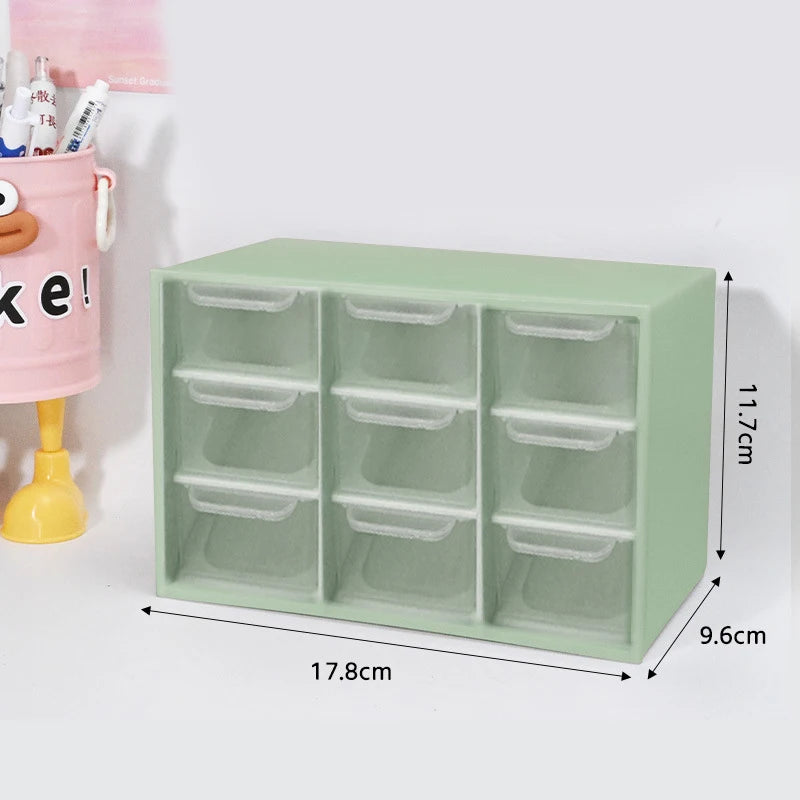 Large Capacity Dustproof Multi-layer Desktop Storage Box Organizing Box Multifunctional Transparent Six Grid Drawer Storage Box