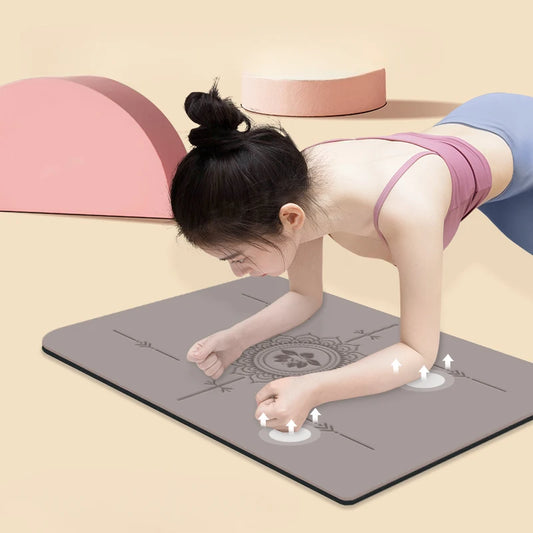 Tapis de yoga antidérapant, extra épais et confortable en caoutchouc, 160 mm x 330 mm, idéal pour le yoga, le pilates et la gymnastique.