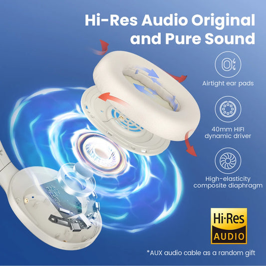 Casque sans fil HAYLOU S35 ANC Bluetooth 5.2, réduction de bruit de 42 dB, haut-parleur de 40 mm, autonomie de 60 h