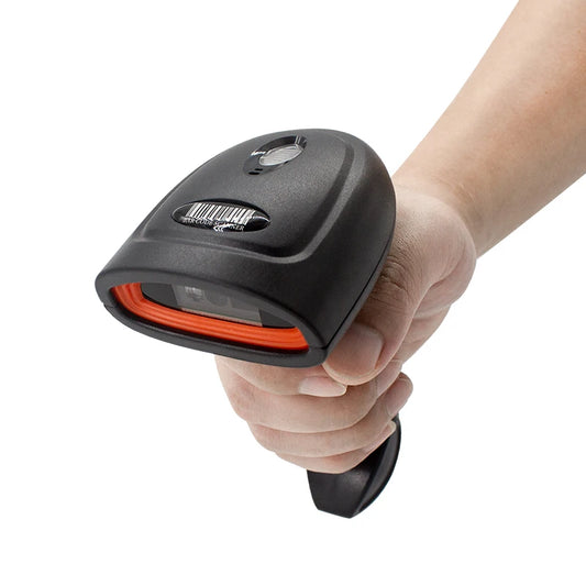 Lecteur de codes-barres 2D et 1D sans fil, scanner de codes QR, scanner portable Bluetooth à décodage haute vitesse avec image CMOS pour magasin