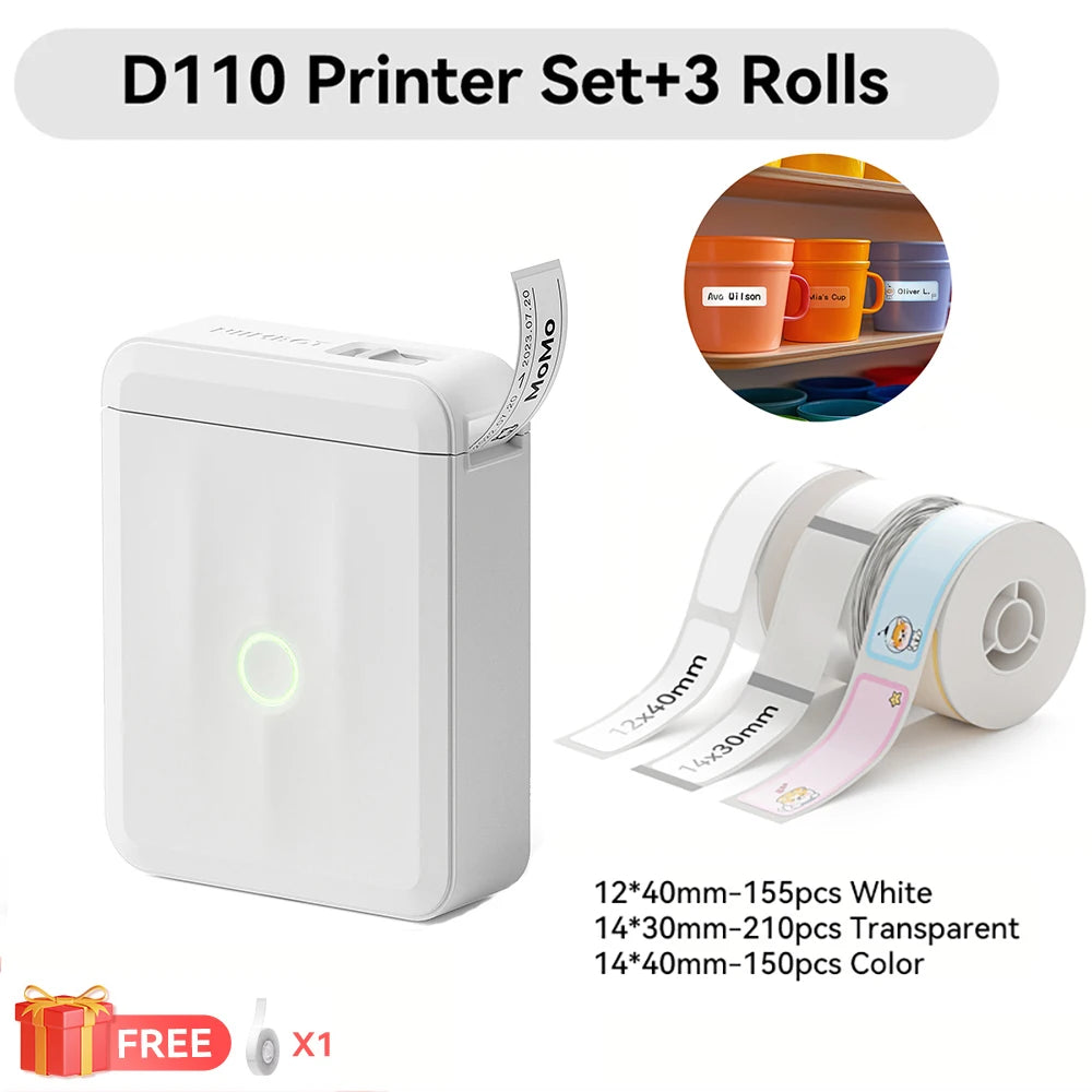 Niimbot D11 D110 D101 H1S Mini Thermal Printer Pocket Label Maker USB Bluetooth Label Stick Printer Inkless DIY Name Price Tag