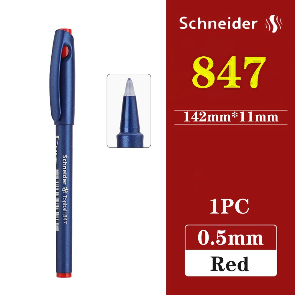 1PC German Schneider Topball 847 0.5mm Gel Pen Signature Pen Writing Smooth Student Exam Supplies Back To School Stationery