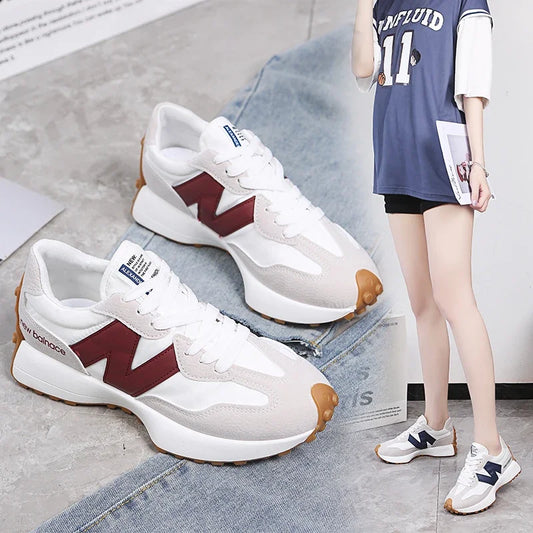 2026 New Women Casual Shoes Fashion Breathable Walking Flat Shoes Sneakers Women 2025 Gym Vulcanized Shoes White Female Footwear