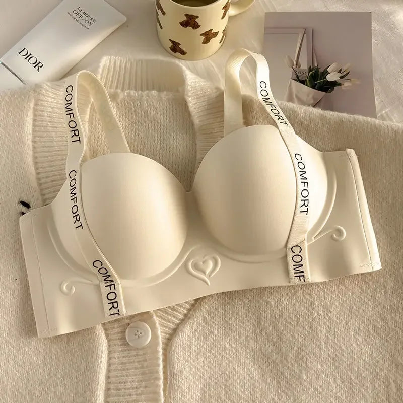Push Up Bra for Small Breasts Seamless Lift Adjustable Bralette Anti Sag Ringless Design Back Beauty Enhancer 24H Comfort