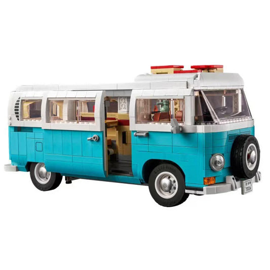 NOUVEAU En stock Compatible 10279 Le modèle de camping-car T2 en briques de construction à monter soi-même, jouet idéal pour les enfants, cadeau de Noël ou d'anniversaire