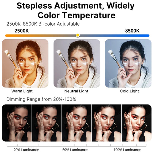 Support vidéo rechargeable pour smartphone Ulanzi U200, anneau lumineux LED vertical, poignée pour smartphone reflex numérique, poignée pour vlog