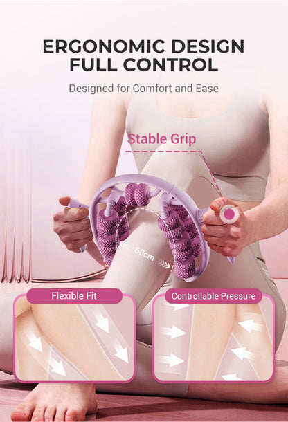 1PC Relax Ring Clamp Leg Massager 360°All-Round Massage 26 Wheel Body Massager Relief Fatigue Roller Massage Calf Muscle Relaxer