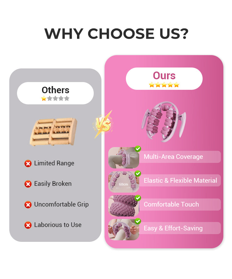 1PC Relax Ring Clamp Leg Massager 360°All-Round Massage 26 Wheel Body Massager Relief Fatigue Roller Massage Calf Muscle Relaxer