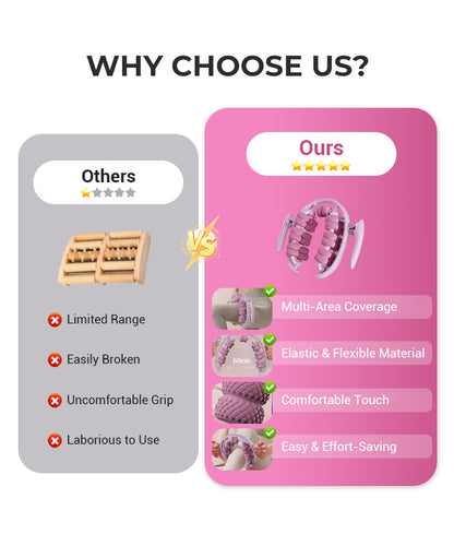 1PC Relax Ring Clamp Leg Massager 360°All-Round Massage 26 Wheel Body Massager Relief Fatigue Roller Massage Calf Muscle Relaxer