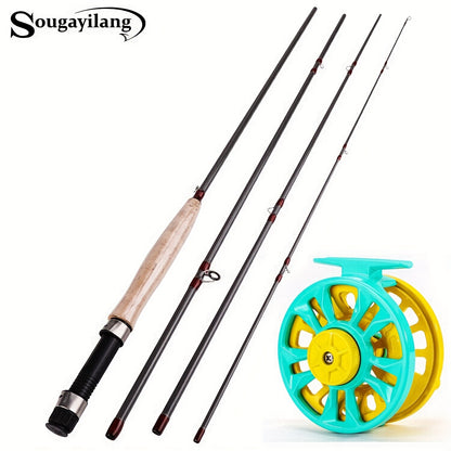 [Fly Fishing Rod Reel Set] Sougayilang Fly Fishing Rod Reel Set Fly Fishing Pole with Reel Combo Fly Tackle