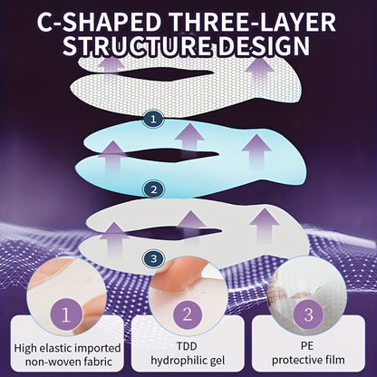 ILISYA C Circulating Eye Mask - 5 Pairs, Moisturizing and Firm, Suitable for a Variety of Skin Types, Containing Niacinamide and Hyaluronic Acid, Moisturizing Eye Skin, Eye Care, Make Skin Smooth and Tender