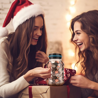 Digital Counting Money Jar, Children's Toys, Penny Bank for Kids, Digital Counting Coin Bank, Money Saving Jar, Holds Over 800 Coins, Powered by 2 AAA Batteries (Not Included), Christmas and Halloween Gifts