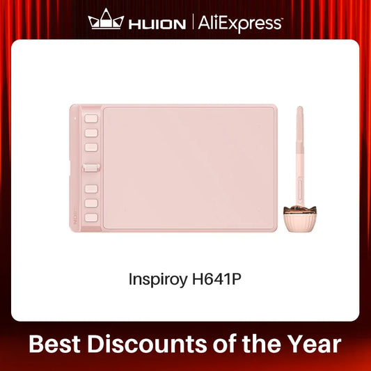 Huion Inspiroy 2 S H641P Graphics Tablets 6.3x3.9 Inch Digital Drawing Pen Tablet 6 Express Keys Support Android Mac Windows