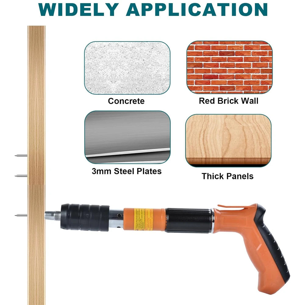 Manual Nail Gun Portable Steel Rivet Tool 5 Speed Adjustable Air Nailer Concrete Wall Anchor Line Slotting cell faster Tool