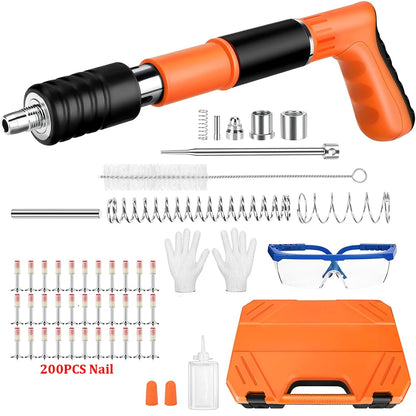 Manual Nail Gun Portable Steel Rivet Tool 5 Speed Adjustable Air Nailer Concrete Wall Anchor Line Slotting cell faster Tool