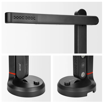 Scanner de livres NETUM T101 avec mise au point automatique, format A4/A3 maximum, OCR intelligent et lampe de bureau LED pour la maison ou le bureau. Idéal pour la famille et le bureau à domicile.