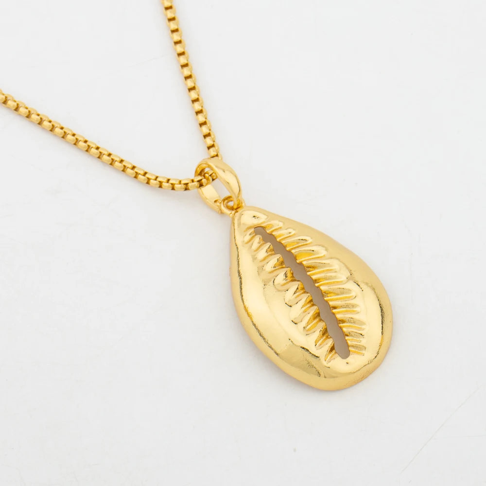 Ensemble de bijoux en cuivre pour femme, boucles d'oreilles, pendentif, bracelet et bague en forme de coquillage africain, style Dubaï arabe turc