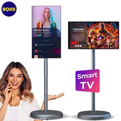 Nouvelle tendance 2025 : Écran TV intelligent 21,5 pouces, moniteur LCD mobile 21,5 pouces, téléviseur intelligent sur roulettes, téléviseur portable
