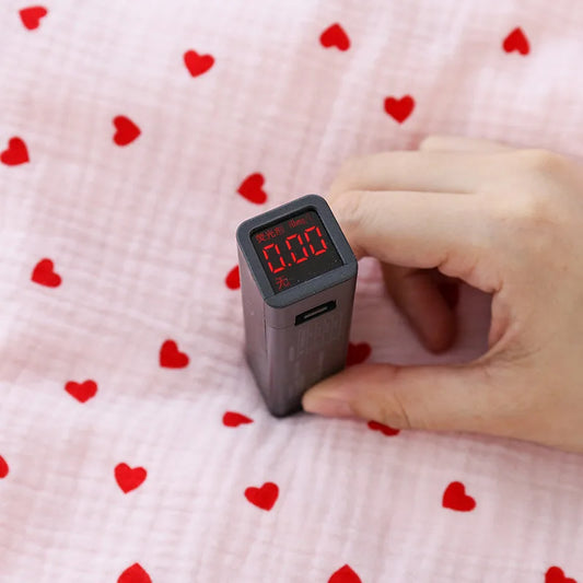 Soft Heart Print Cotton Sewing Fabric Crepe Double Layer Gauze Cloth Valentine's Day Diy Towel Material YHW300530