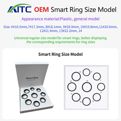 AITC 2025Smart Ring Custom Series Smart Ring Model Sample test Size Plastic Material Universal Size Model NFC iPhone