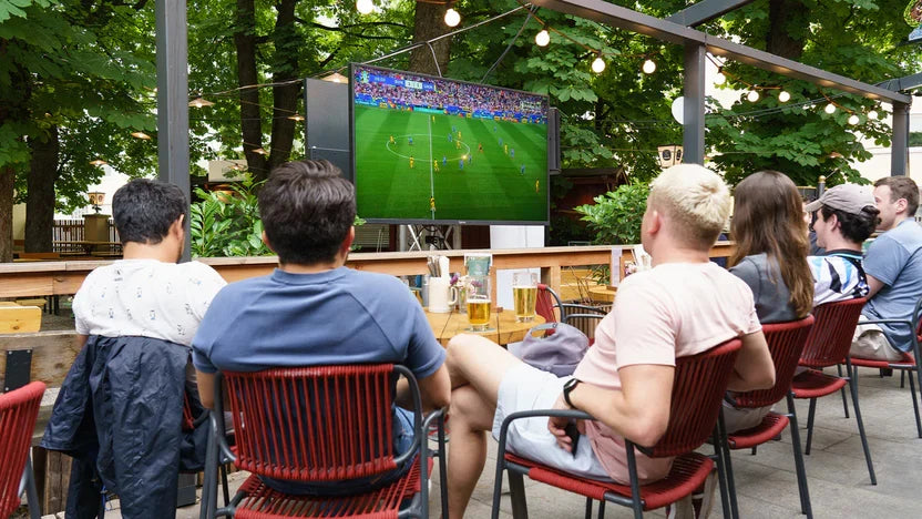 43'' Partial Sun Outdoor TV Waterproof 4K Television, IP55 1000NITS High Brightness Supports Wi-Fi & Wireless Connection