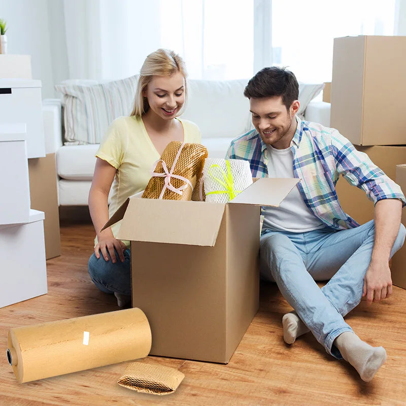 Emballage en carton alvéolé kraft, idéal pour le calage des coussins. Offre spéciale !