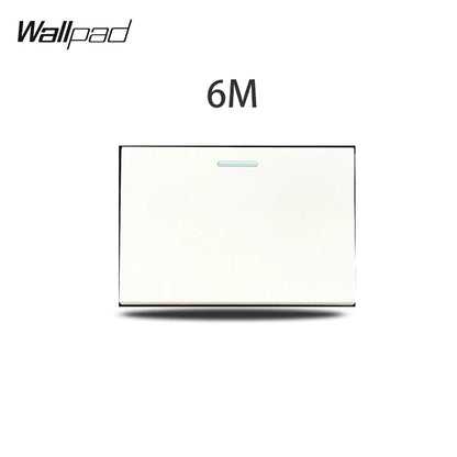 1 2 3 Gang Way Stair Cross Pass White Glass Switch DIY AU US 118*75mm 153*75mm 191*75mm Fan Dimmer Retro Switch with LED Wallpad