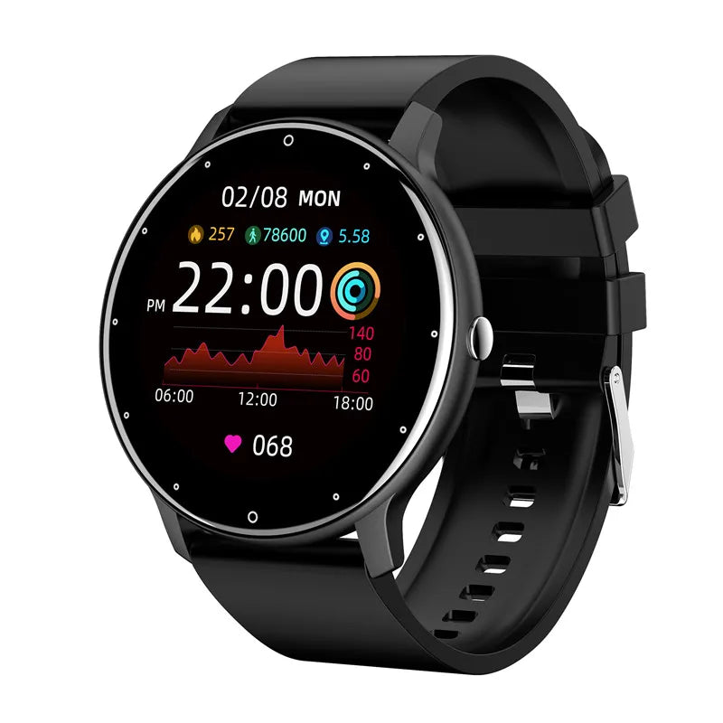 Montre connectée de sport à écran tactile 2024, étanche IP67, avec suivi d'activité et de fitness, compatible Android et iPhone.