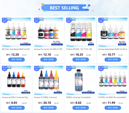100ML 9Colors Pigment Ink For Epson SureColor P600 P800 Stylus Pro 3800 3880 7880 r3000 Printer Refill Pigment Ink /1 Set