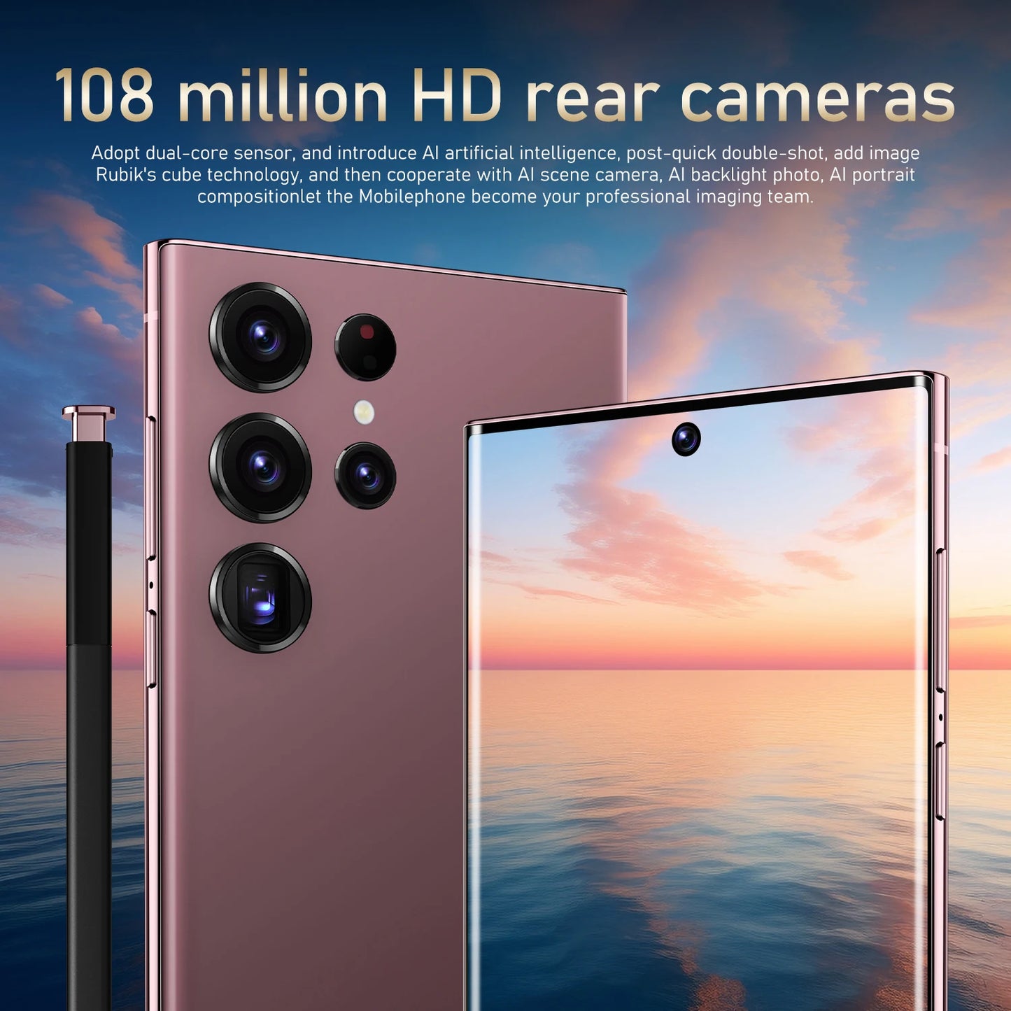 2024New S-Pen Android Phone 16+1TB S24 Ultra Smartphone 7.3inch Telephone Fast Charging Unlock 4G WIFI S23 S24 Mobile Phone