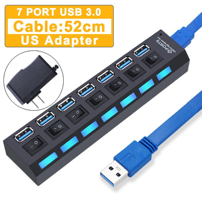 Hub USB 3.0, répartiteur USB 2.0, adaptateur secteur, multi-ports USB 4/7 avec commutateur, accessoires pour PC
