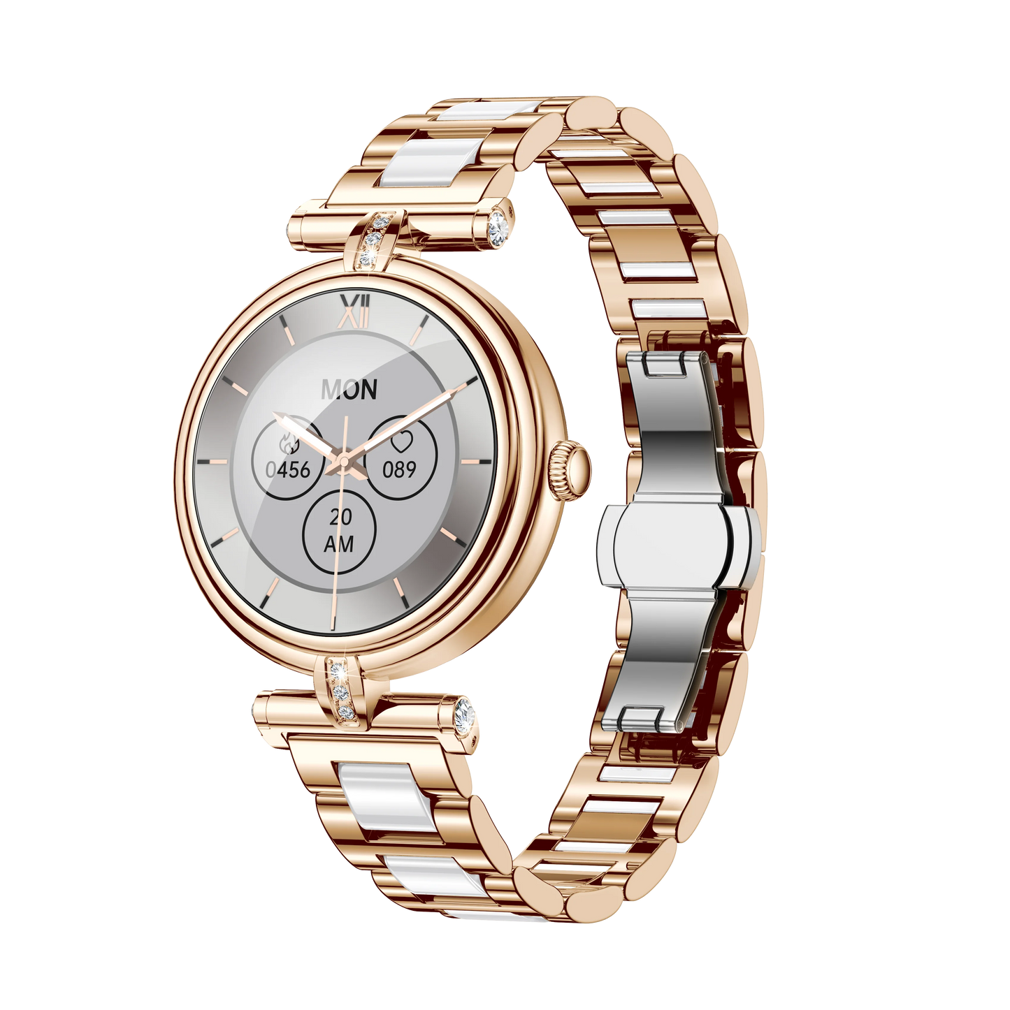 Montre connectée AK62 pour le sport outdoor, étanche 3 ATM, chronomètre LED longue durée, écran AMOLED, design tactile cuir, compatible Bluetooth, Android et iPhone.