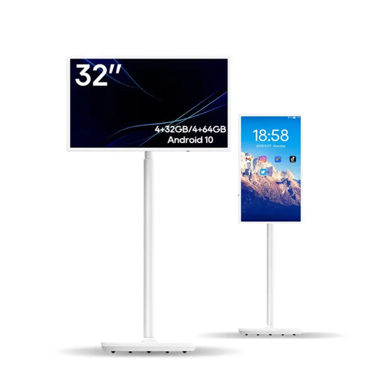 Téléviseur intelligent portable de style moderne, 21,5 pouces, Android TV Full HD, interactif, pour la maison