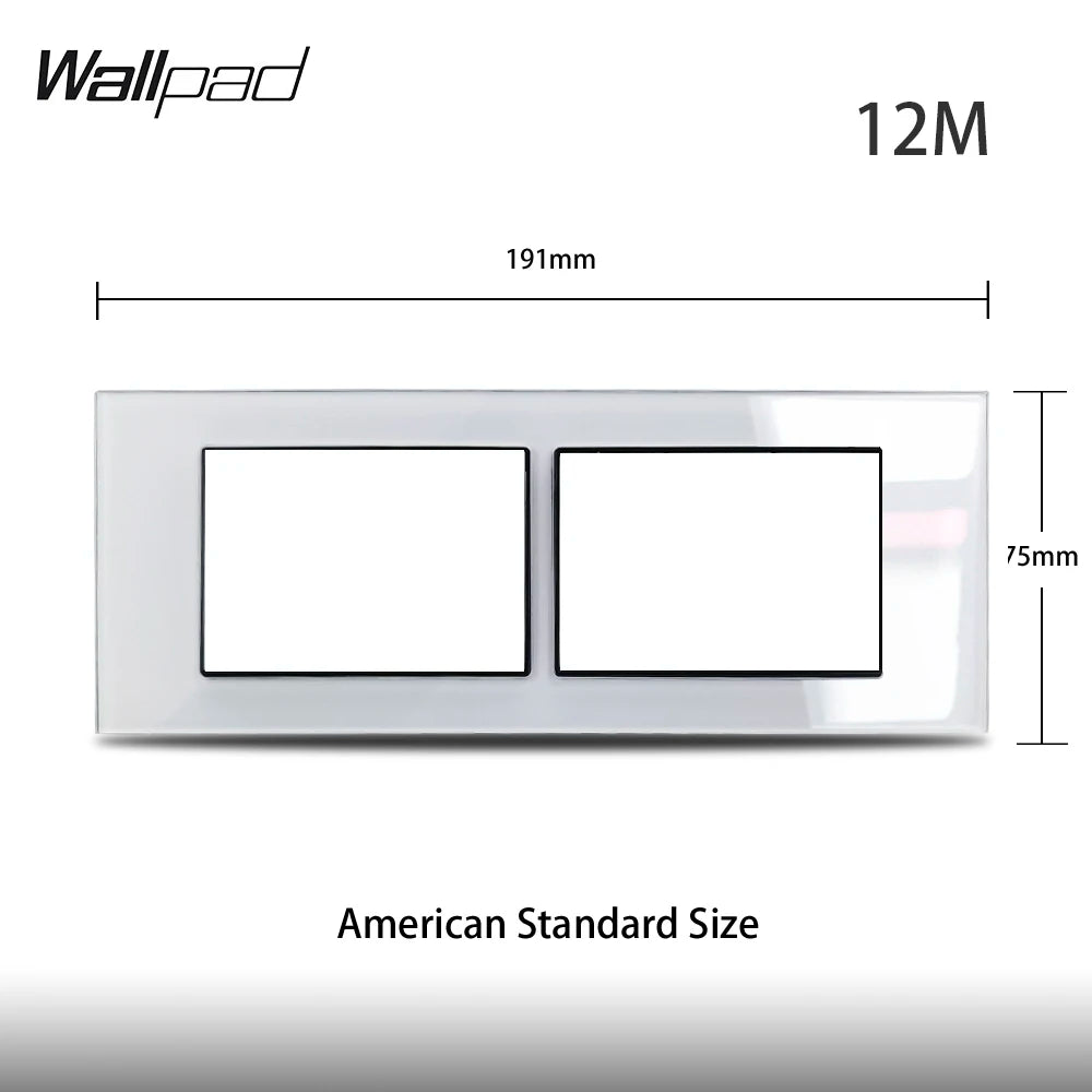 1 2 3 Gang Way Stair Cross Pass White Glass Switch DIY AU US 118*75mm 153*75mm 191*75mm Fan Dimmer Retro Switch with LED Wallpad