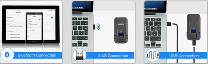 Eyoyo 2D Phone Back Clip Bluetooth Barcode Scanner Portable Barcode Reader Data Matrix Code 1D 2D QR Scanner Android IOS System