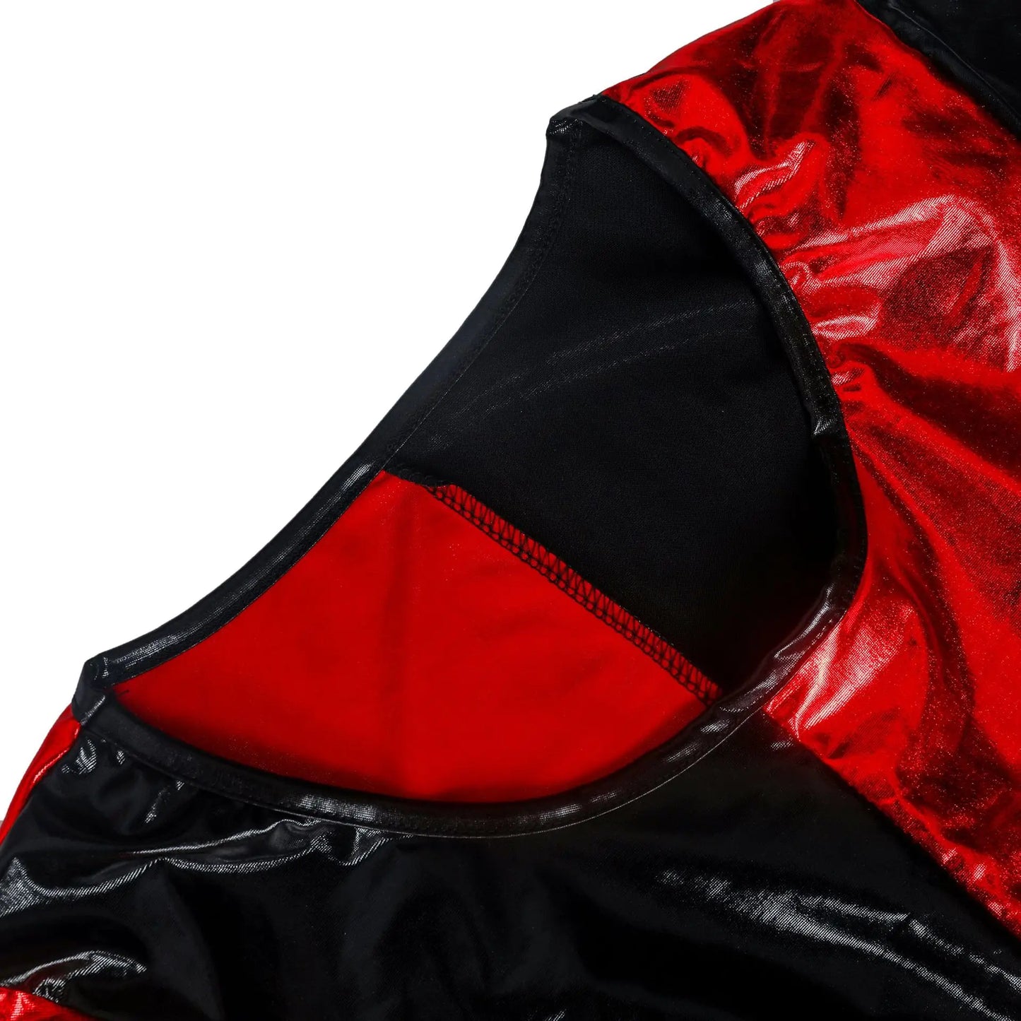 Halloween Patent Leather Clown Costume Cosplay Circus Ball Costume